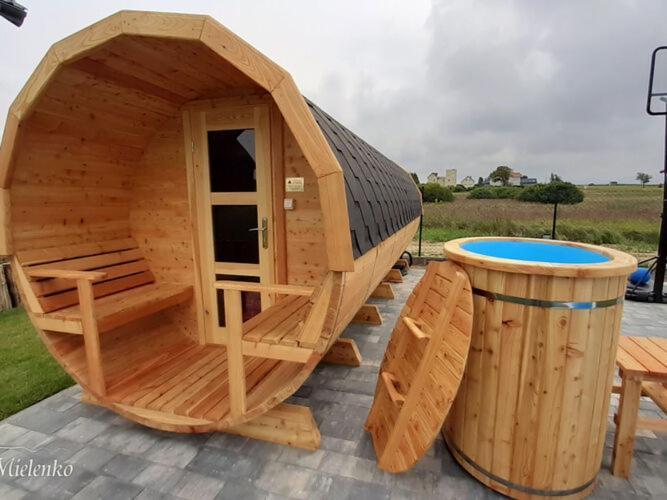 Holiday Home With A Terrace, Sauna, Jacuzzi Mielenko Dış mekan fotoğraf